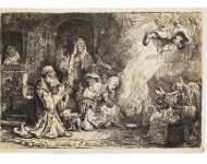 Rembrandt Harmensz. van Rijn Angel Leaving Tobias Family  - Hermitage